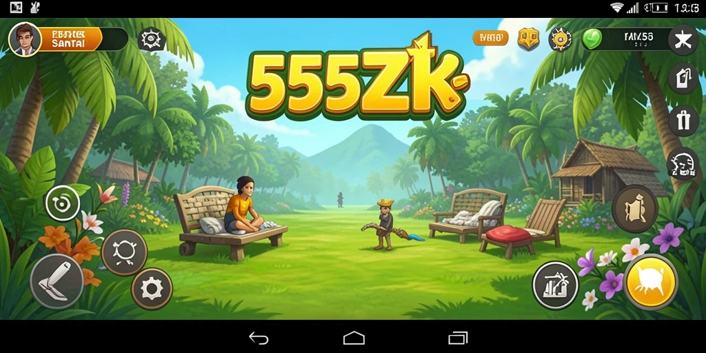 Screenshot gameplay 555ZK menampilkan keseruan bermain casual.