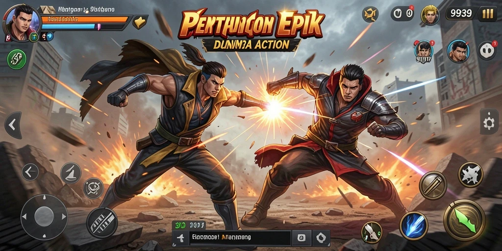 Screenshot utama menampilkan aksi seru dalam gameplay 9939.