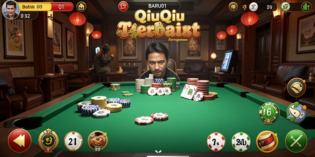 Tampilan gameplay seru BARU01 dalam permainan QiuQiu.