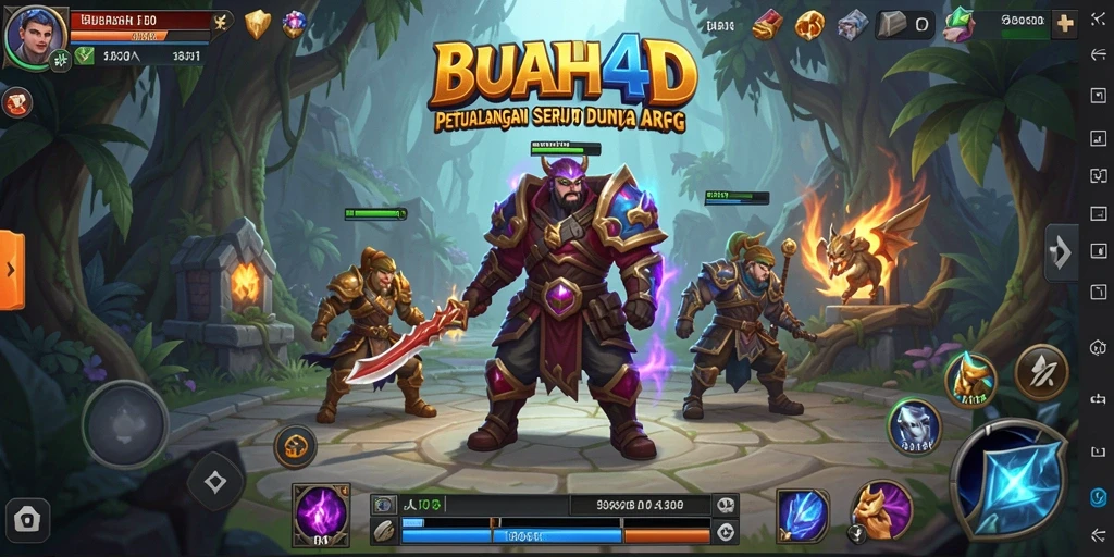 Tampilan gameplay ARPG yang seru dan mendebarkan di BUAH4D.