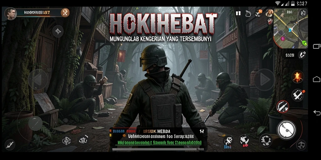 Tampilan gameplay menegangkan dalam HOKIHEBAT yang penuh kengerian.