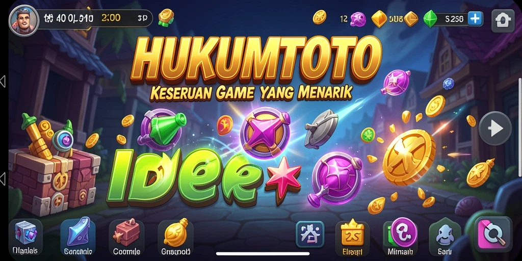 Tampilan gameplay menarik dalam HUKUMTOTO dengan elemen Idle.