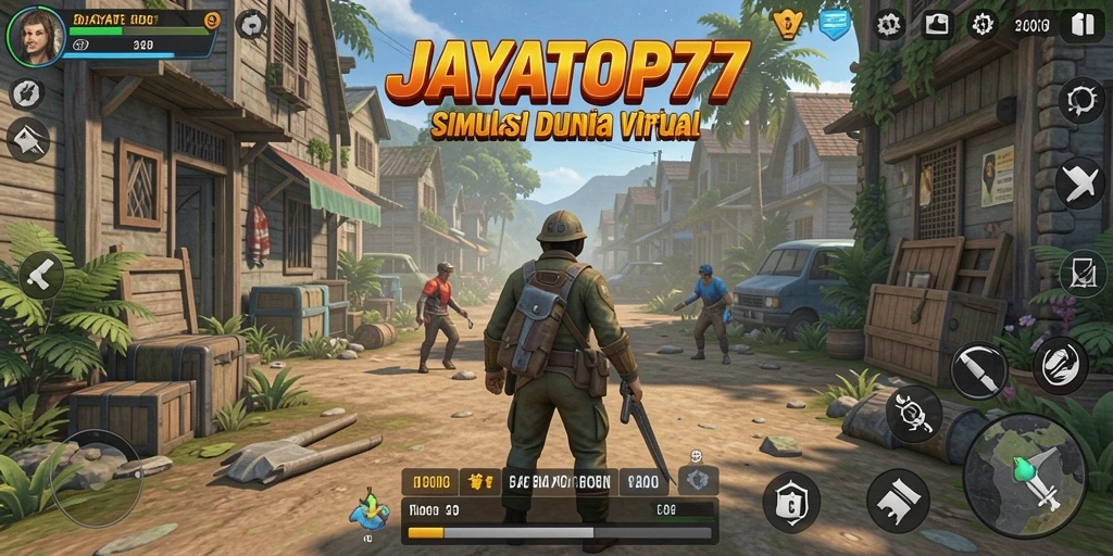 Tangkapan layar utama JAYATOP77 menampilkan dunia virtual yang memukau.