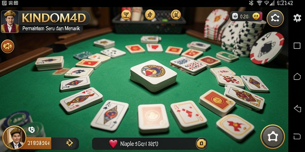 Tampilan menarik GAMEPLAY Gaple KINDOM4D yang seru dan interaktif.