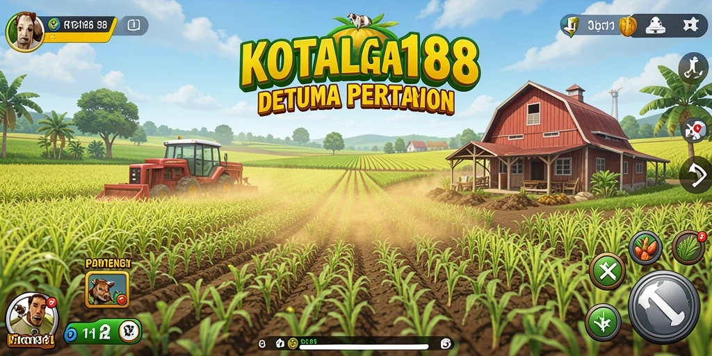 Screenshot KOTA188 menampilkan aktivitas bertani yang menyenangkan.