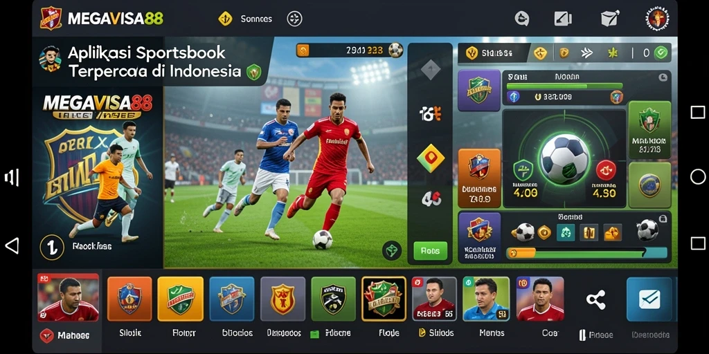 Tampilan screenshot <strong>MEGAVISA88</strong> yang menunjukkan taruhan olahraga secara langsung.