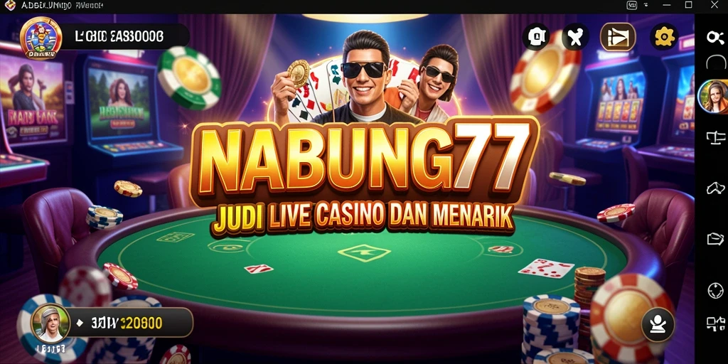 Tangkapan layar gameplay yang menampilkan suasana kasino langsung yang mendebarkan.
