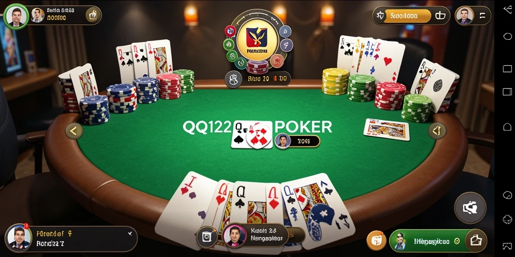 Tampilan gameplay Poker di QQ1221 yang menarik dan menegangkan.