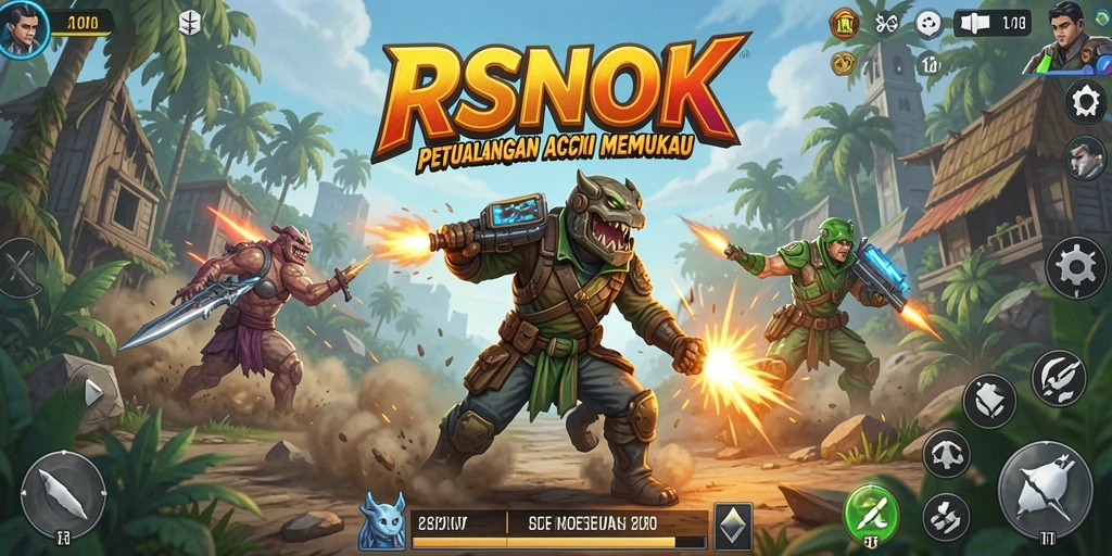 Tampilan gameplay <strong>RSNOK</strong> yang penuh aksi dan pertarungan seru.